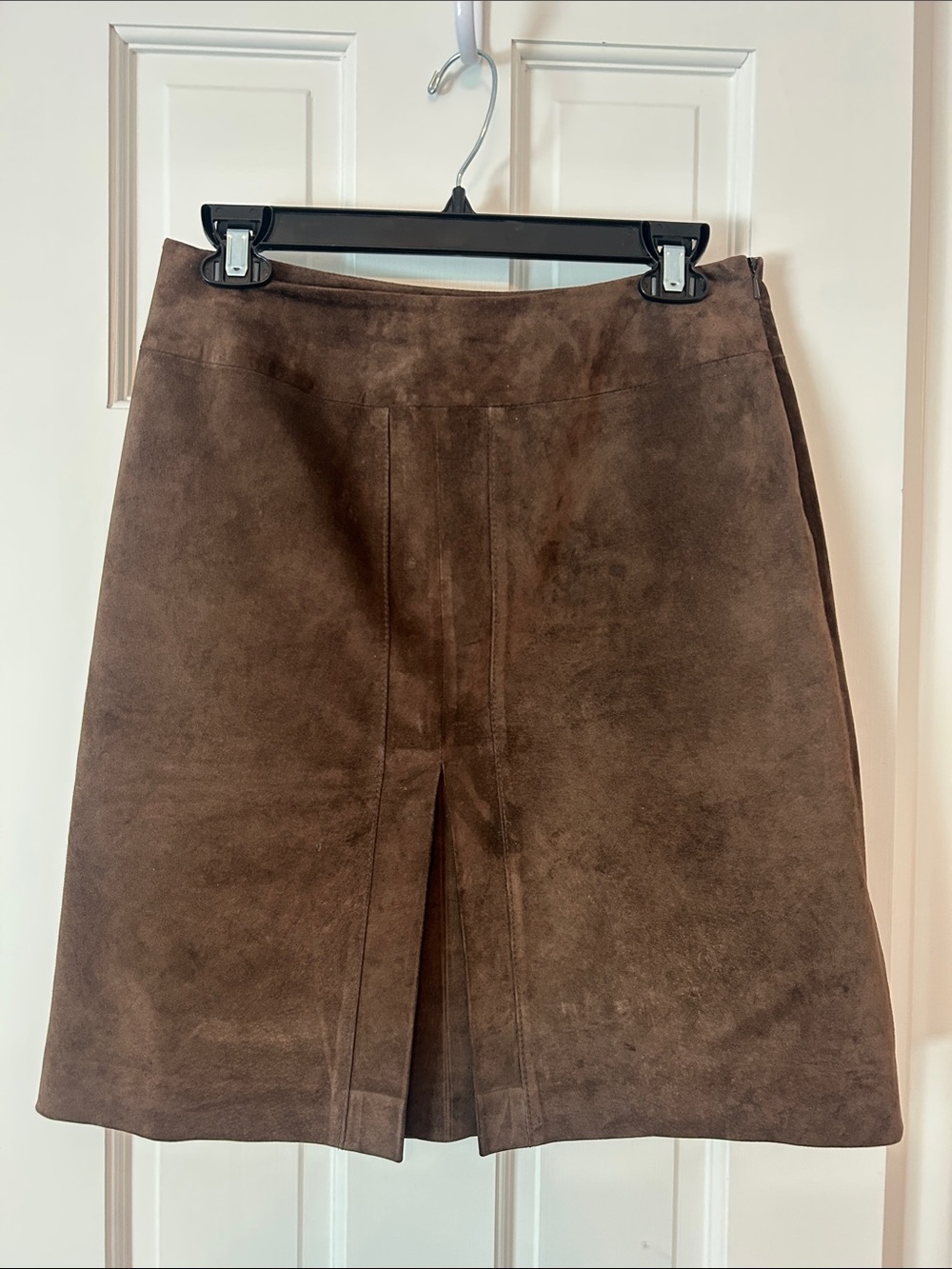 Madison Studio Brown 100% Leather Suede Skirt